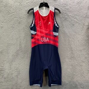 Zone3 Triathlon Suit Size XXL Padded World USA Red White Blue Zone 3